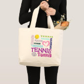 Grand Tote Bag Répétition de tennis (Devant (produit))