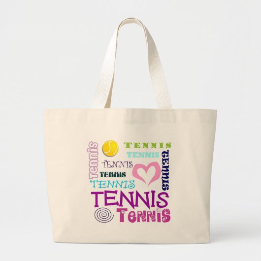 Grand Tote Bag Répétition de tennis (Devant)