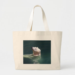 Grand Tote Bag Repos d'ours blanc