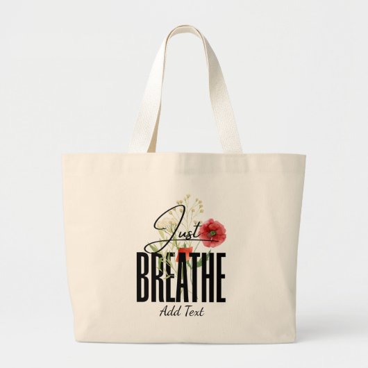 Grand Tote Bag Respirer - Inspiration Florale Yoga (Devant)