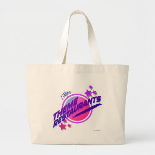 Grand Tote Bag Restaurant à thème Neon Epic Logo Amusant Parodie