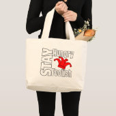 Grand Tote Bag Restez faim, restez idiot (Devant (produit))