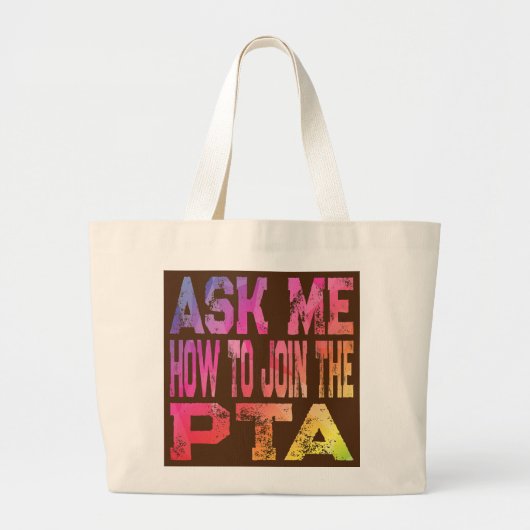 Grand Tote Bag Retro Demandez-Moi Comment Rejoindre L'Enseignant (Devant)
