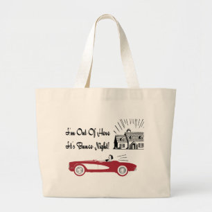 Grand Tote Bag Rétro et vintage convertible rouge de Bunco