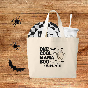 Grand Tote Bag Rétro Fantôme Un Halloween Garçon 1er Anniversaire