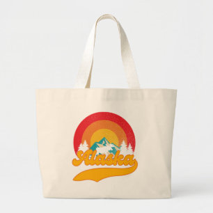 Grand Tote Bag Retro Sunset Alaska Juneau Moose 0Montagnes Wild