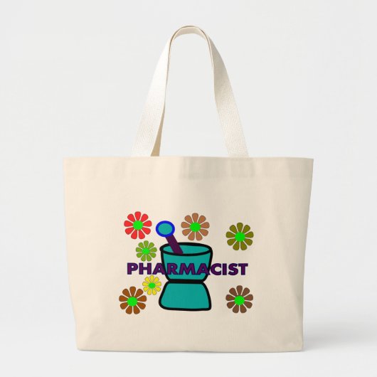 Grand Tote Bag Rétro T-shirts et cadeaux de fleurs de (Devant)