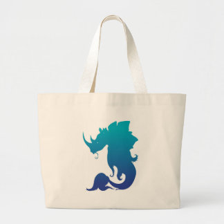 Grand Tote Bag Rhinocéros-Stego-Poisson (modèle de couleurs de