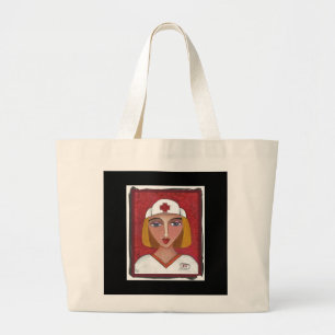 Grand Tote Bag RN blond - infirmière d'art populaire/sac