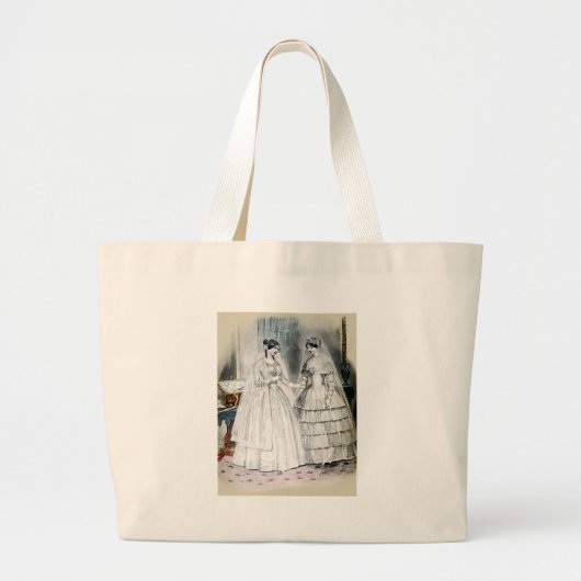 Grand Tote Bag Robes Mariages blanches antiques (Devant)
