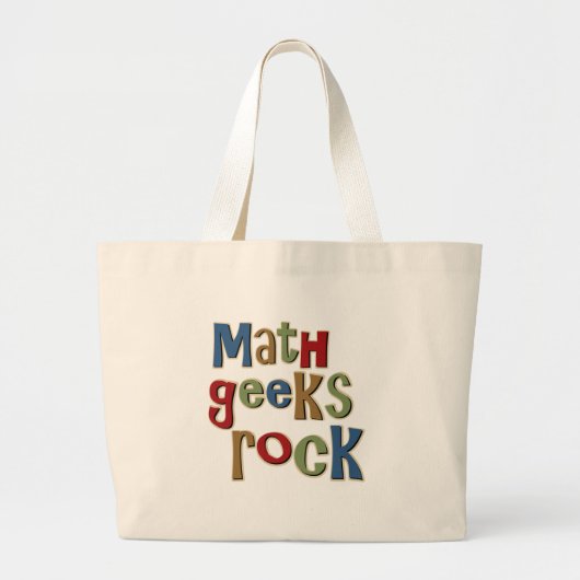 Grand Tote Bag Roche de geeks de maths (Devant)