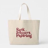 Grand Tote Bag Rock, Ciseaux, Paperbag avec Splashy (Dos)