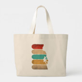 Grand Tote Bag Rock Escalade Rétro Hipster Climber Novelty (Dos)