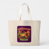 Grand Tote Bag RockIng Halloween Éffrayant Octobre Dessin amusant (Dos)
