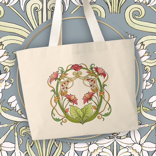 Grand Tote Bag Romantic Art Nouveau Home Accent