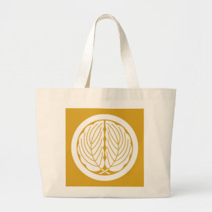 Grand Tote Bag rond avec feuilles de chêne étreintes