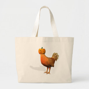 Grand Tote Bag Rooster d'Halloween