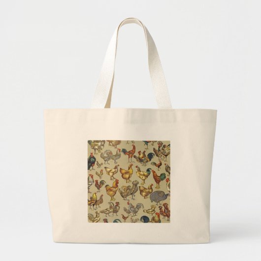 Grand Tote Bag Rooster Poulet de la ferme Pays Animal (Devant)