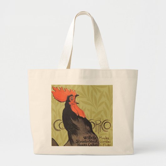 Grand Tote Bag Rooster Steinlen Cocorico (Devant)