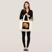 Grand Tote Bag Rose anglais jaune (Devant (modèle))