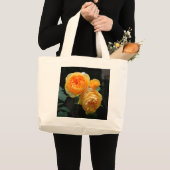 Grand Tote Bag Rose anglais jaune (Devant (produit))