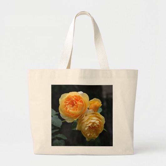 Grand Tote Bag Rose anglais jaune (Devant)