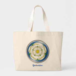 Grand Tote Bag Rose blanc de drapeau de Yorkshire