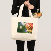 Grand Tote Bag Rose de Noël blanc (Devant (produit))