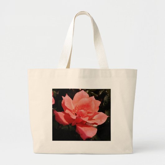 Grand Tote Bag rose de pêche et détritus (Devant)