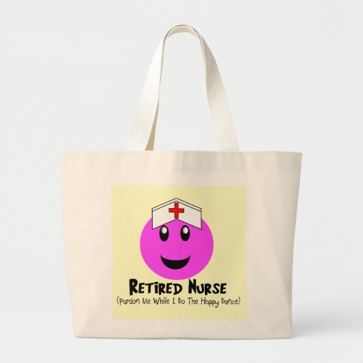 Grand Tote Bag Rose heureux de danse de cadeaux retirés (Devant)