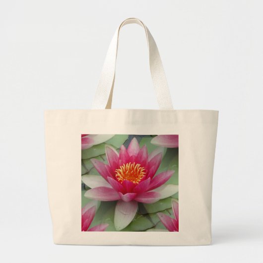 Grand Tote Bag Rose Lotus Water Lily (Devant)