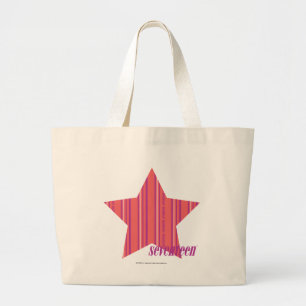 Grand Tote Bag Rose mince 4 de rayures