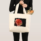 Grand Tote Bag Rose orange 2 (Devant (produit))