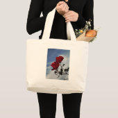 Grand Tote Bag Roses rouges contre un ciel bleu vif (Devant (produit))