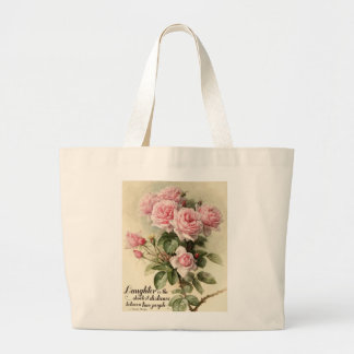 Grand Tote Bag Roses victoriens roses chics minables