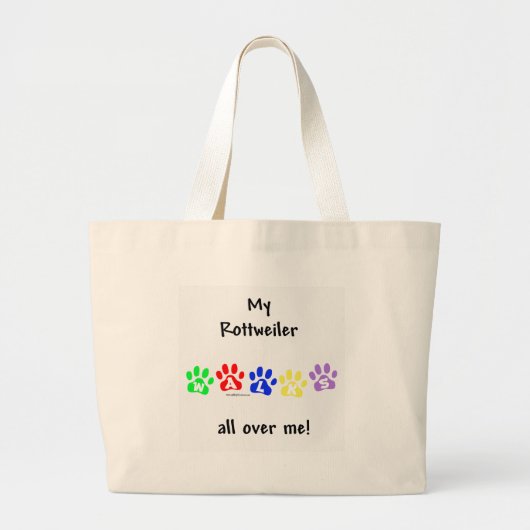 Grand Tote Bag Rottweiler Walks (Devant)