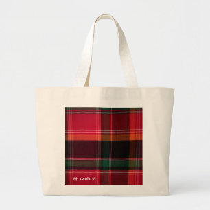 Grand Tote Bag Rouge vert Madras Plaid