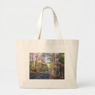 Grand Tote Bag Route de campagne d'automne