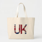 Grand Tote Bag Royaume-Uni Union Jack British Drapeau Typographie (Devant)