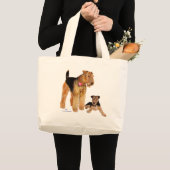 Grand Tote Bag Saint Valentin Amour de Chiots (Devant (produit))