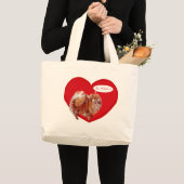 Grand Tote Bag Saint-Valentin spitz nain (Devant (produit))
