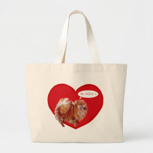 Grand Tote Bag Saint-Valentin spitz nain