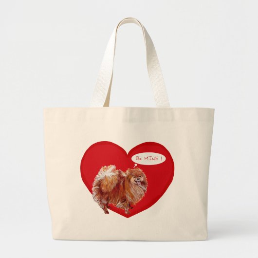 Grand Tote Bag Saint-Valentin spitz nain (Devant)