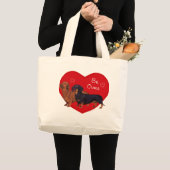 Grand Tote Bag Saint-Valentin teckel (Devant (produit))
