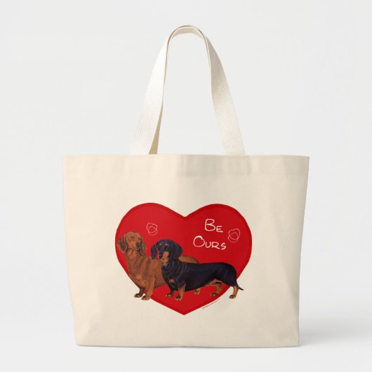 Grand Tote Bag Saint-Valentin teckel (Devant)