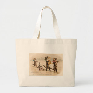 Grand Tote Bag Saint-Valentin victorienne vintage de chatons de