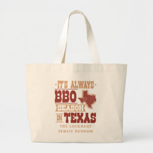 Grand Tote Bag Saison toujours BBQ au Texas Family Cookout Custom