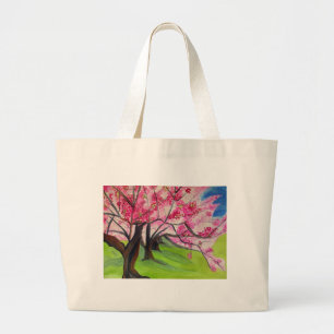 Grand Tote Bag Sakura art japonais de fleurs de cerisier