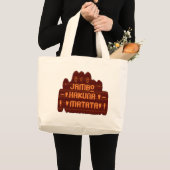 Grand Tote Bag Salutation africaine : Jambo Hakuna Matata Wood De (Devant (produit))
