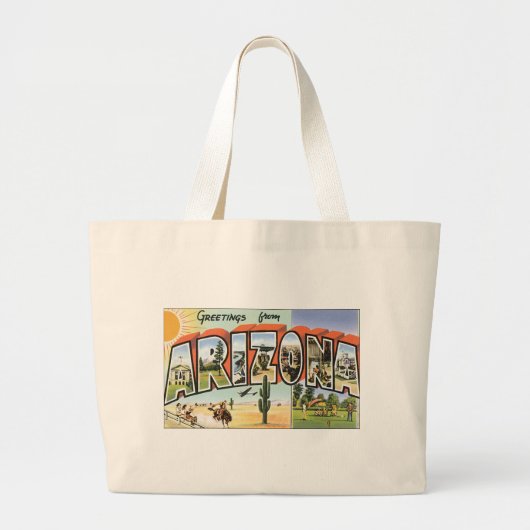 Grand Tote Bag Salutations d'Arizona (Devant)